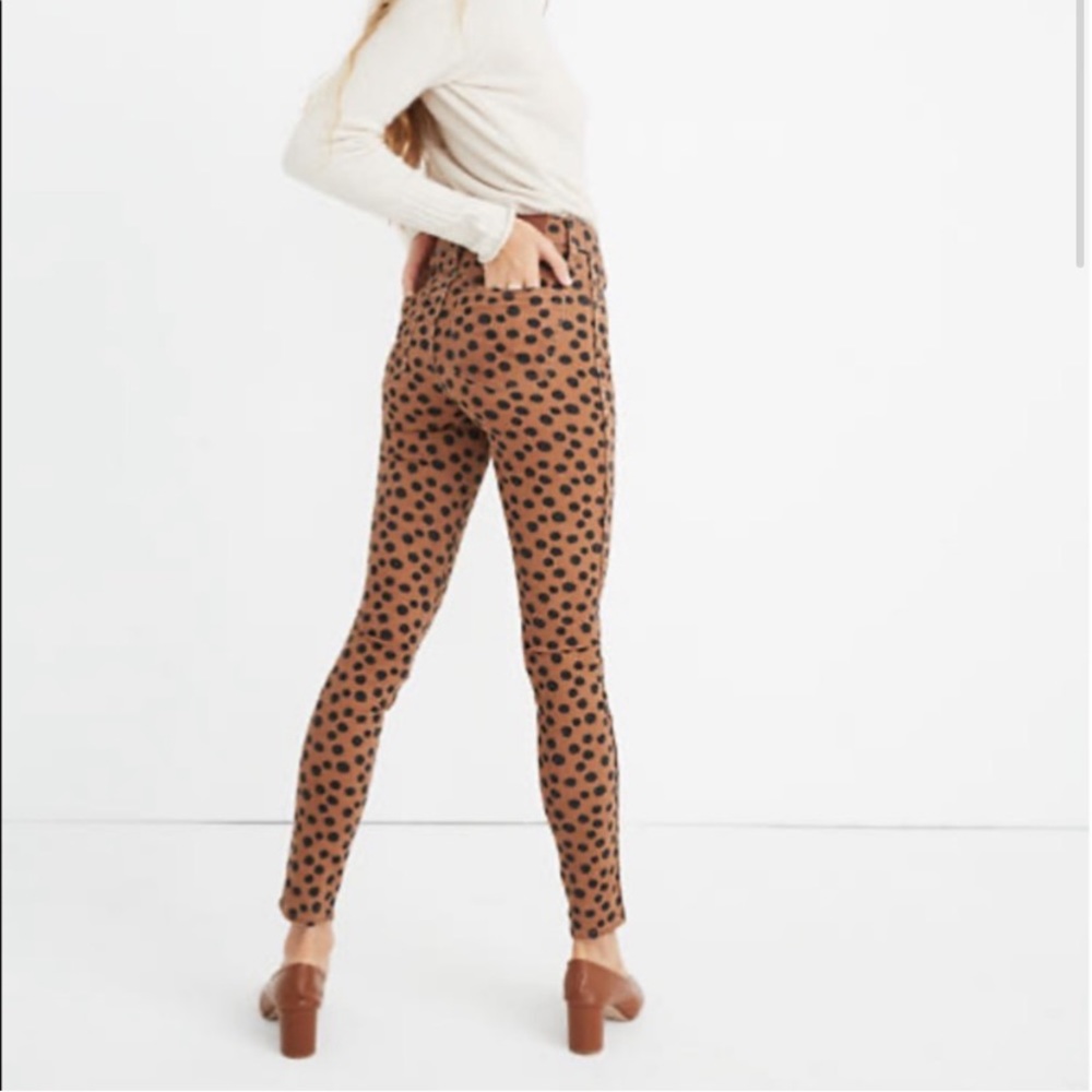 Madewell Leopard Dot Skinny High Rise Jeans